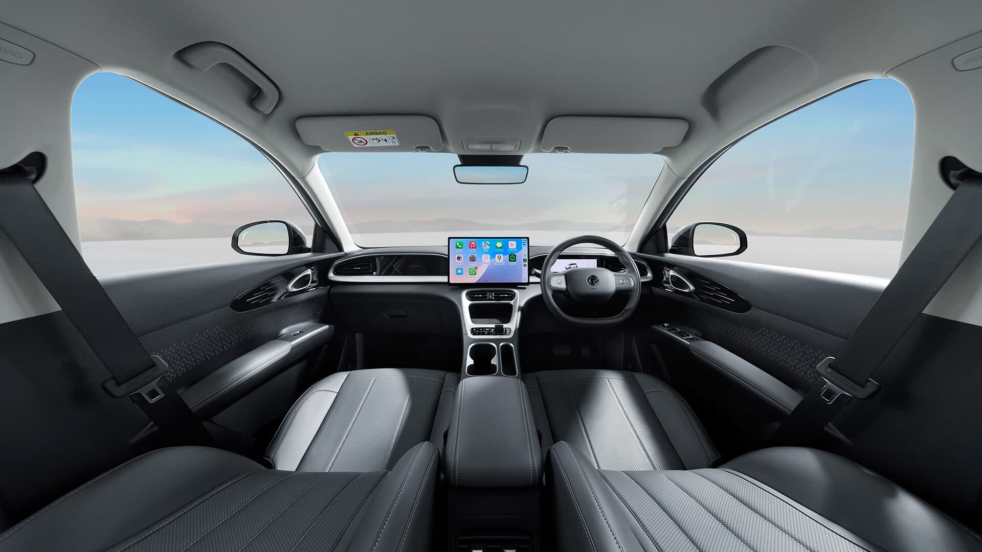 Ruang dalam Proton e.MAS 5 dengan interior Flint Grey