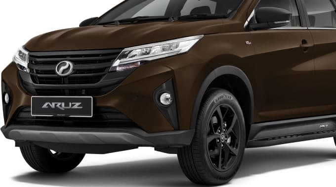 Grille dan lampu hadapan Perodua Aruz
