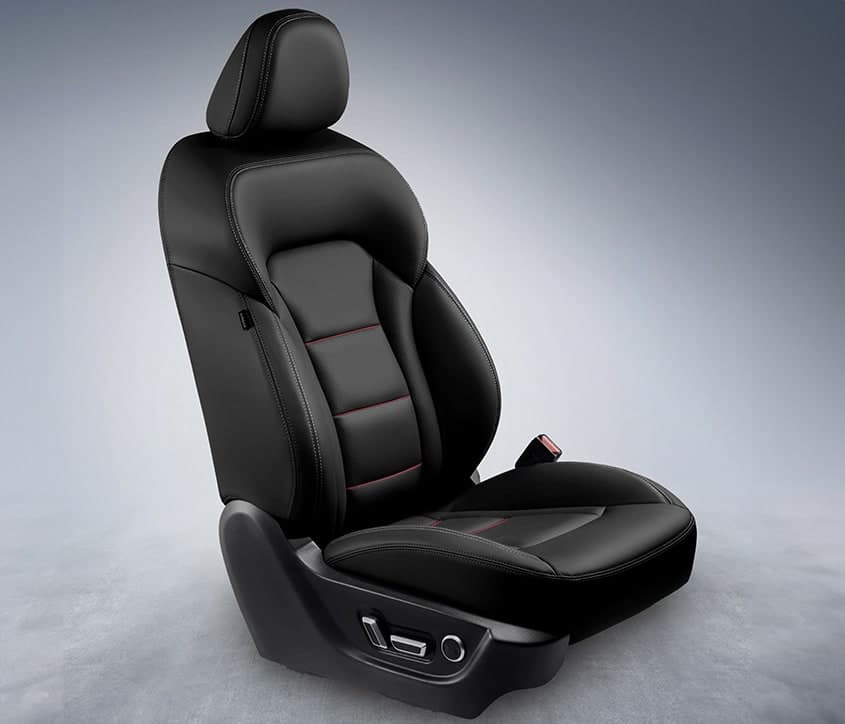Tempat duduk kulit Nappa hitam Proton X70
