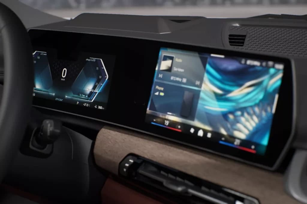 Ruang dalam BMW iX1 dengan Curved Display