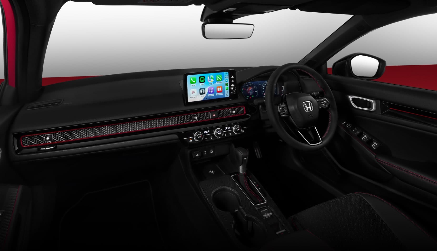 Dashboard dan skrin infotainment Honda Civic RS