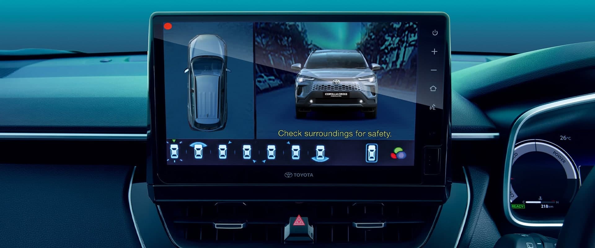 Stereng dan ciri dalaman Toyota Corolla Cross