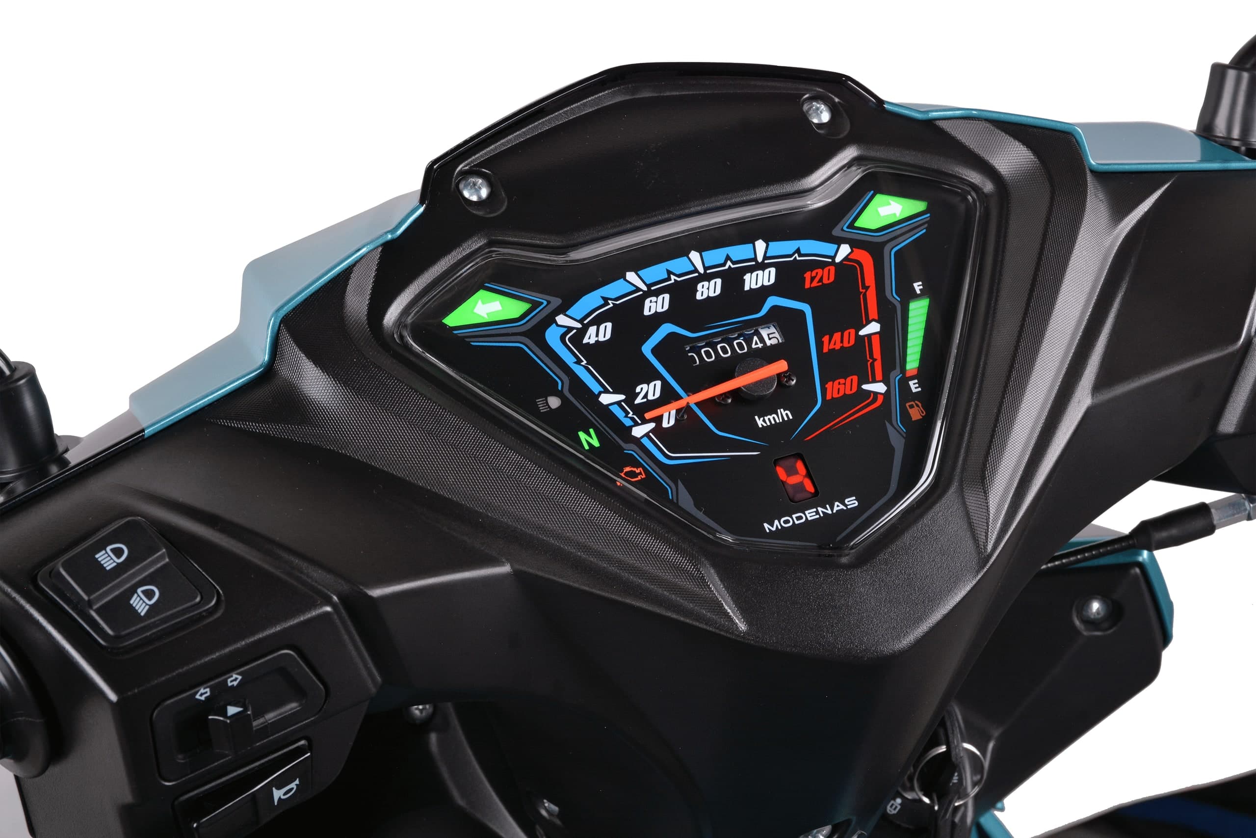 Panel meter Modenas Kriss 125 Fi gabungan analog dan digital, dail hingga 160 km/j dengan LCD odometer, gear dan tolok minyak