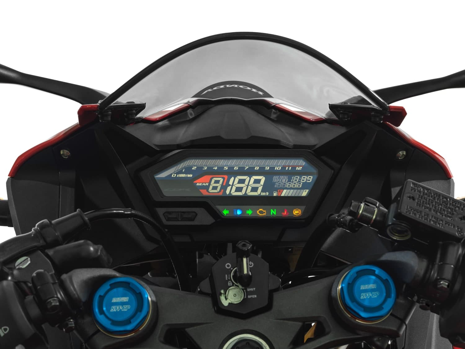Panel meter digital penuh Honda CBR150R dengan paparan bersih